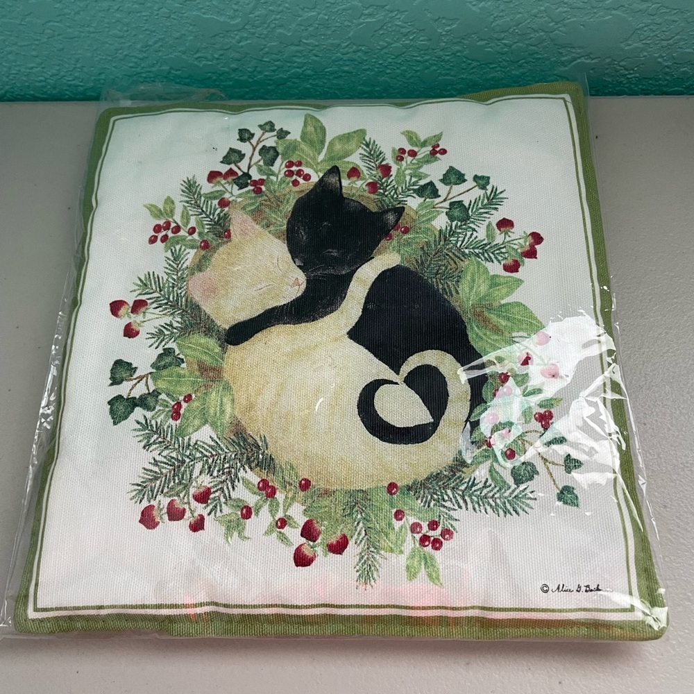 Alice’s Cottage Spiced Hot Pad Cinnamon Clover Allspice Embracing Cats New